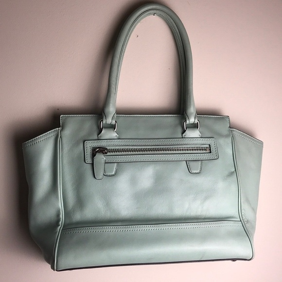 Coach Candace Mint Green Blue Purse Bag Pocketbook - Picture 3 of 12